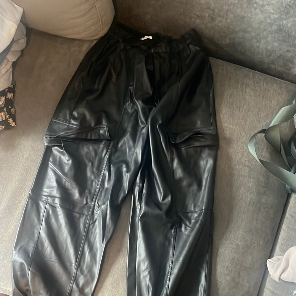 Black Cargo Pants with Relaxed Fit